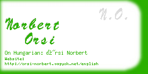 norbert orsi business card